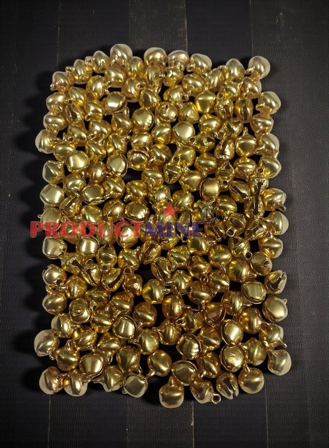PRODUCTMINE أجراس غونغرو ذهبية من PRODUCTMINE® للفنون والحرف اليدوية، والرقص، والزينة، والتعليق، وصنع المجوهرات، وخرز الجرس لمشاريع DIY (8 مم، 200 قطعة) - Image 4