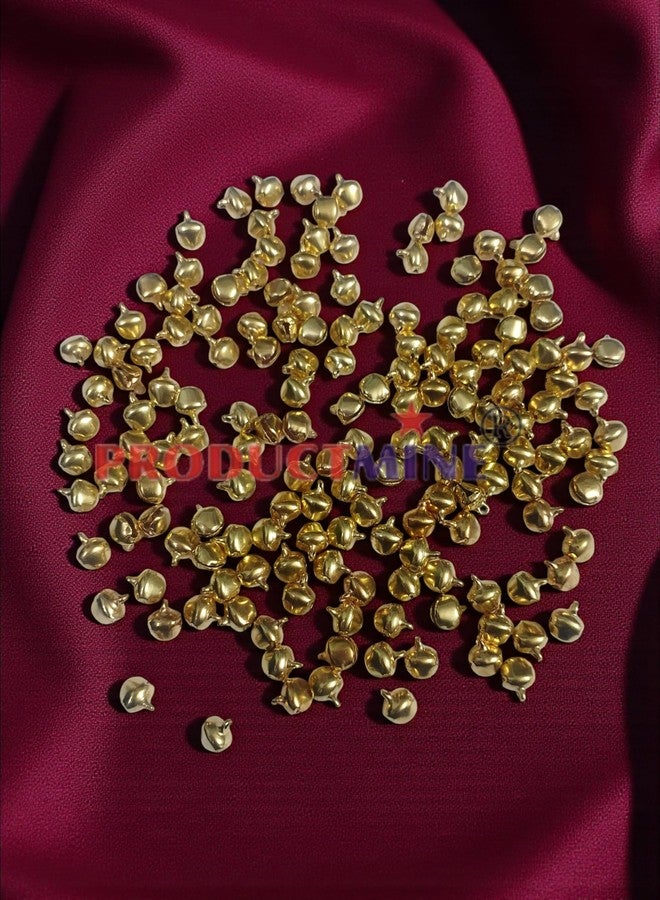 PRODUCTMINE أجراس غونغرو ذهبية من PRODUCTMINE® للفنون والحرف اليدوية، والرقص، والزينة، والتعليق، وصنع المجوهرات، وخرز الجرس لمشاريع DIY (8 مم، 200 قطعة) - Image 2