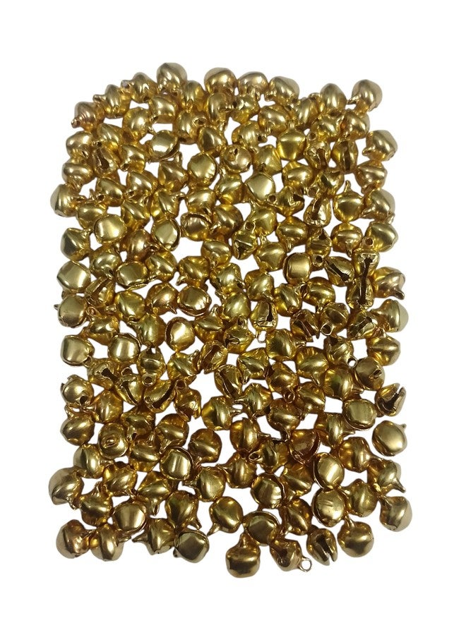 PRODUCTMINE أجراس غونغرو ذهبية من PRODUCTMINE® للفنون والحرف اليدوية، والرقص، والزينة، والتعليق، وصنع المجوهرات، وخرز الجرس لمشاريع DIY (8 مم، 200 قطعة) - Image 1