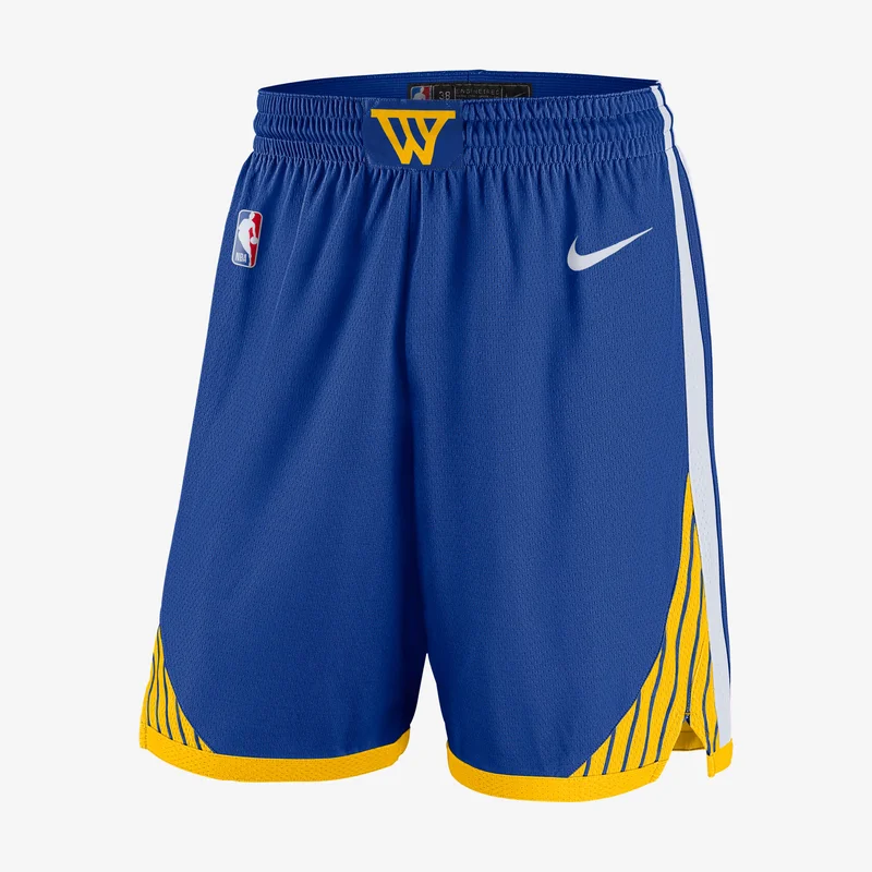 Nike Blue Men's 23/24 NBA Golden State Warriors Icon Edition Swingman Basketball Shorts for Men | Best Price UAE