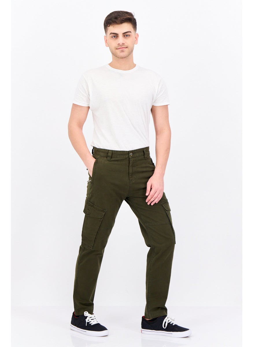 Penfield Men Regular Fit Solid Cargo Pants, Olive  - Image 4
