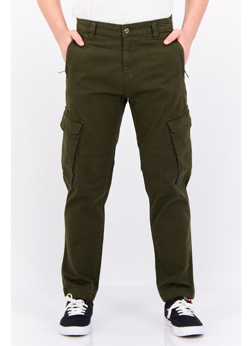 Penfield Men Regular Fit Solid Cargo Pants, Olive  - Image 1