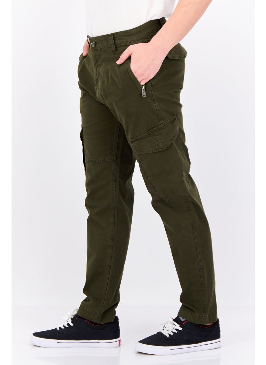 Penfield Men Regular Fit Solid Cargo Pants, Olive  - Image 2
