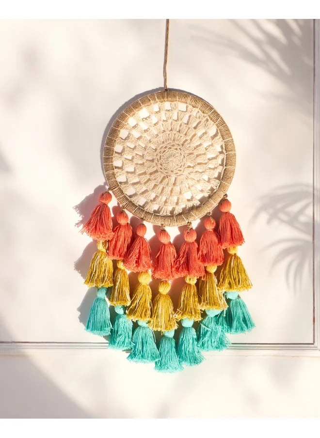 تشامباك Chumbak Serenade Dream Catcher - Multicoloured | Home Decor Wall Hanging Bedroom Best for Gifts and Decoration (Multi-coloured) | Wall Art For Bedrooms, Home Wall, Hanging Design