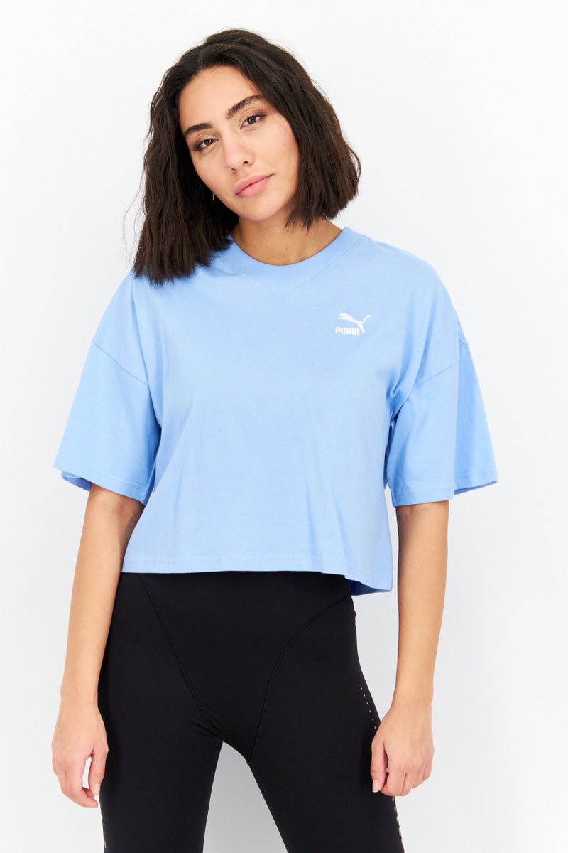 PUMA Women Oversized Fit Short Sleeve Outdoor T-Shirts, Day Dream Blue - Image 1