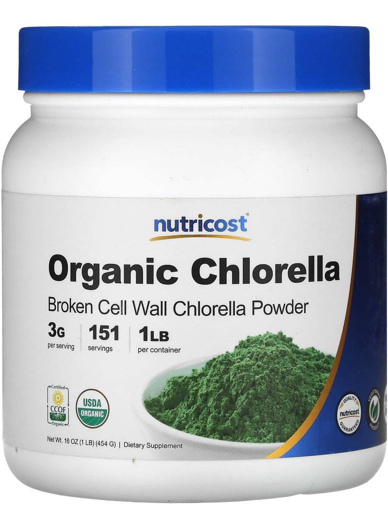Nutricost Organic Chlorella Powder, 16 oz (454 g)