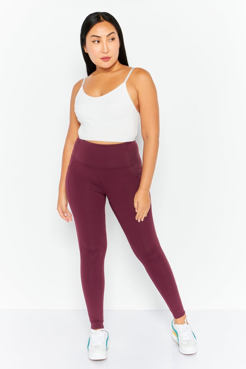 SKECHERS Women Sportswear Fit Training Legging, Maroon - Image 3