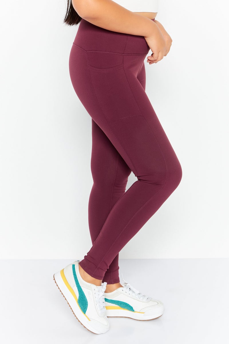 SKECHERS Women Sportswear Fit Training Legging, Maroon - Image 2