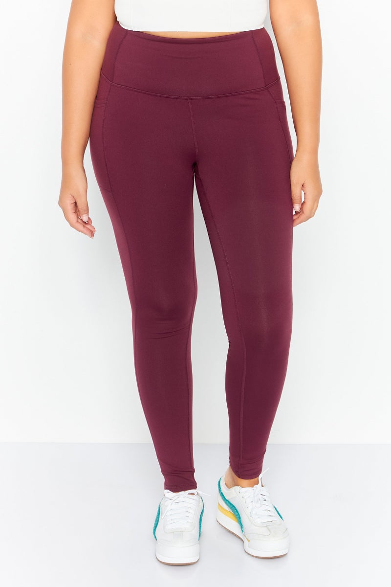SKECHERS Women Sportswear Fit Training Legging, Maroon - Image 1