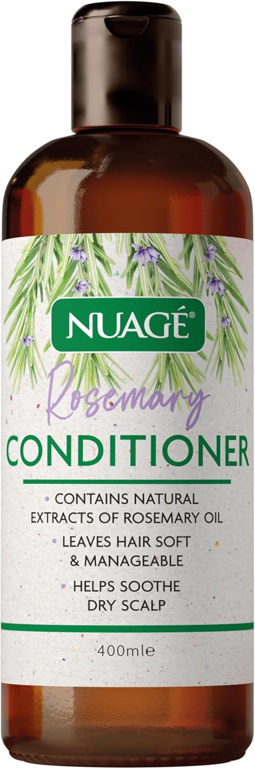 Nuage Rosemary Conditioner Contains Rosemary Extracts Proteins Helps Soothe Dry Scalps with Gentle Cleansing Leaves Hair Soft Manageable 400ml