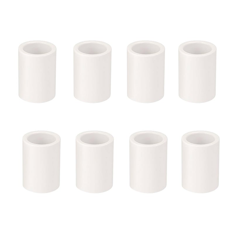 aitchcy PVC socket with Inner Diameter of 20mm | 20 mm PVC Pipe Jointer | uPVC socket for Connecting two pipes of 20 mm | DIY Projects Furnitures & Structures | Coupler (8pc of 20mm Sockets Only) - Image 1