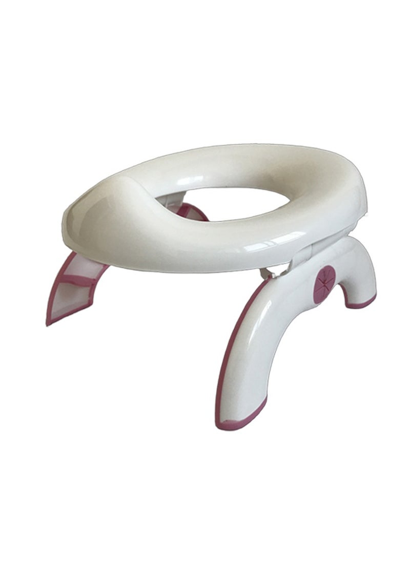 KASTWAVE - Potette Plus 2-in-1 (Travel Potty) Trainer Seat White/Pink - Image 1