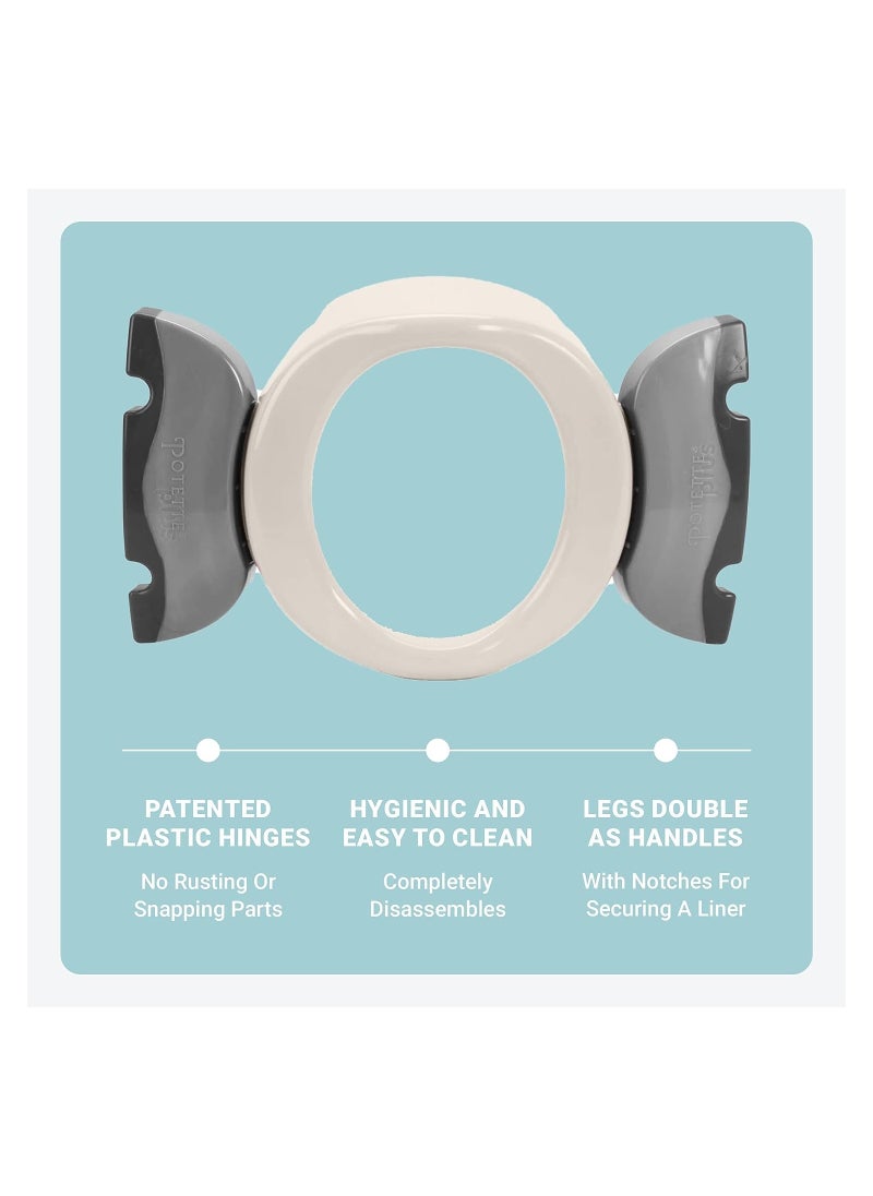 KASTWAVE - Potette Plus 2-in-1 (Travel Potty) Trainer Seat White/Pink - Image 1