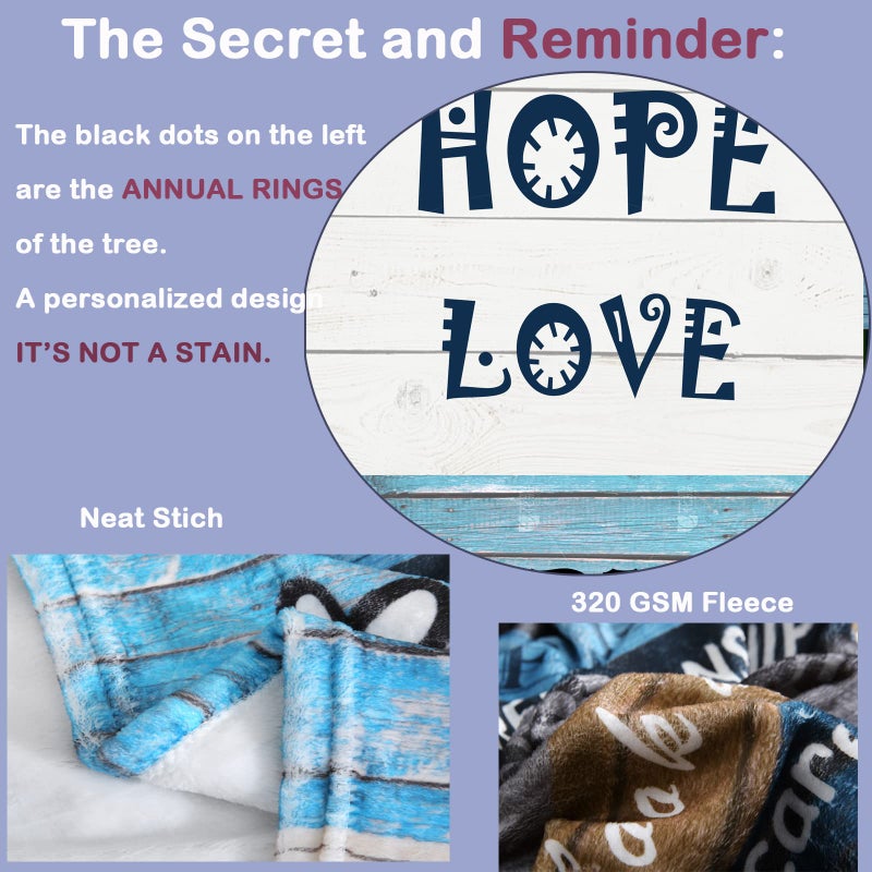 AUIVTY Christian Blanket Birthday Gifts for Women Men  Inspirational Scripture Throw Blanket with Bible Verse Religious Gifts for Women Friends (Navy Letter 40x50 Inch) - Image 2