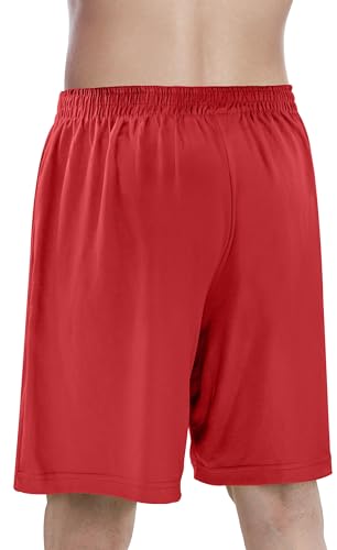 NY Threads Men's Athletic Shorts Quick Dry Loose-Fit Lightweight Running Workout Gym Shorts with Pockets, X-Large, Red - Image 5