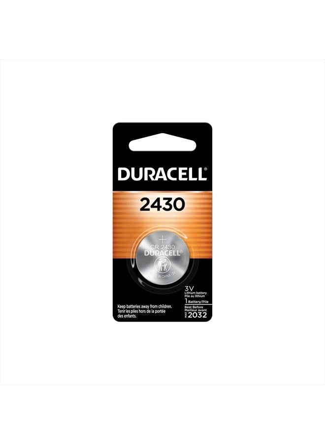 Duracell Duracell 2430 3V Lithium Battery, 1 Count Pack, Lithium Coin Battery for Medical and Fitness Devices, Watches, and more, CR Lithium 3 Volt Cell  - Image 2