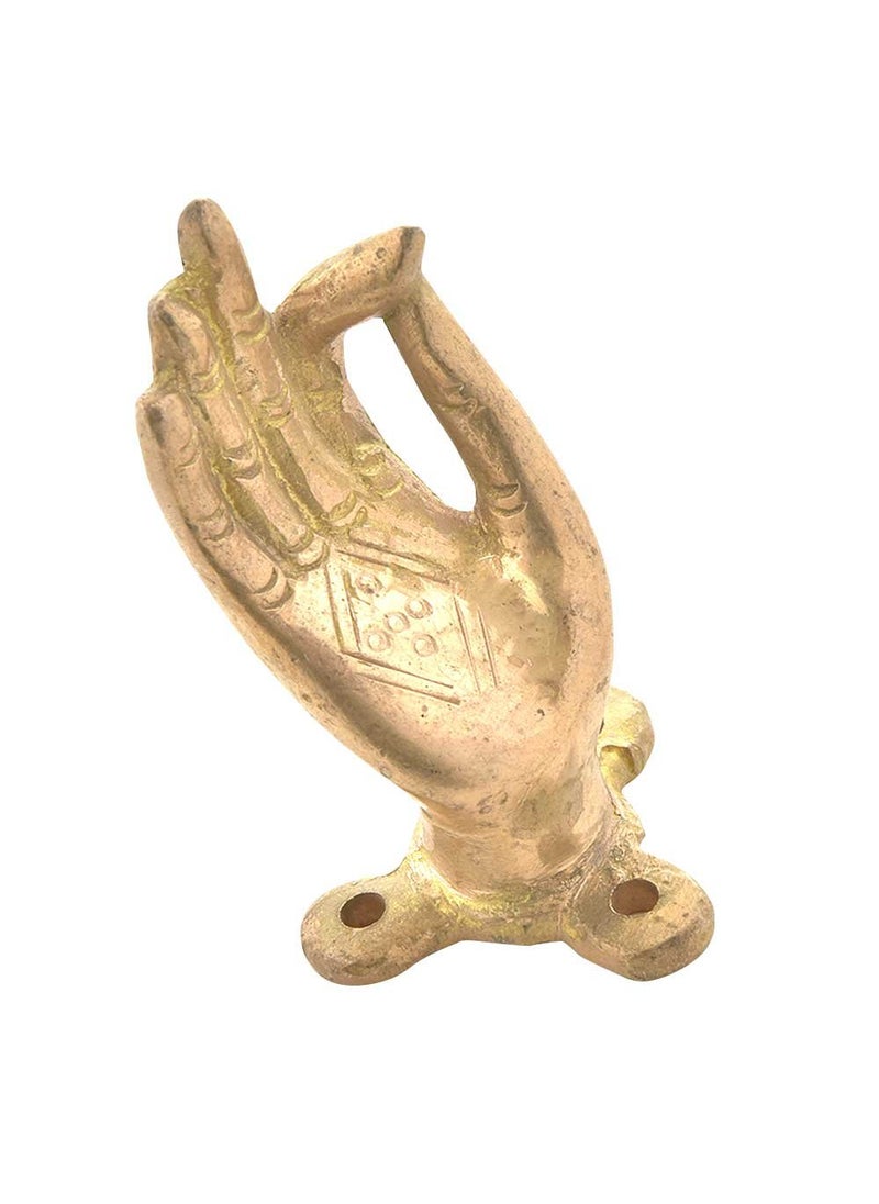 Indian-Shelf IndianShelf 1 Pack Mudra Hand Gold Brass Kitchen Cabinet Handles for Door Drawer Dressers Cupboard High End  - Image 1