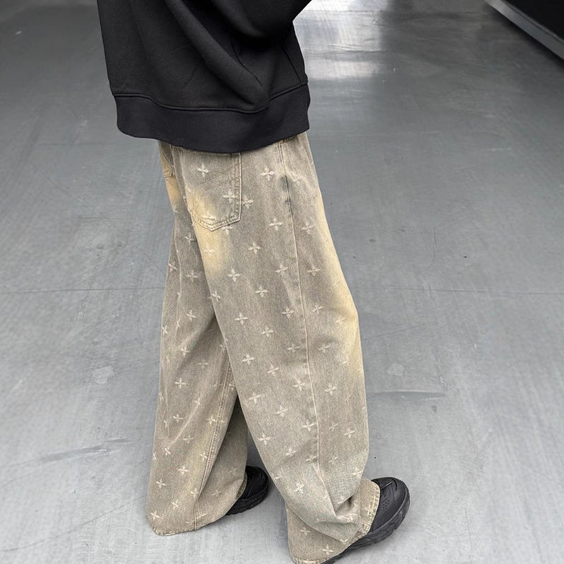 Unisex Classic Denim Jeans Loose Fit Daily Outdoor Wear - Image 2