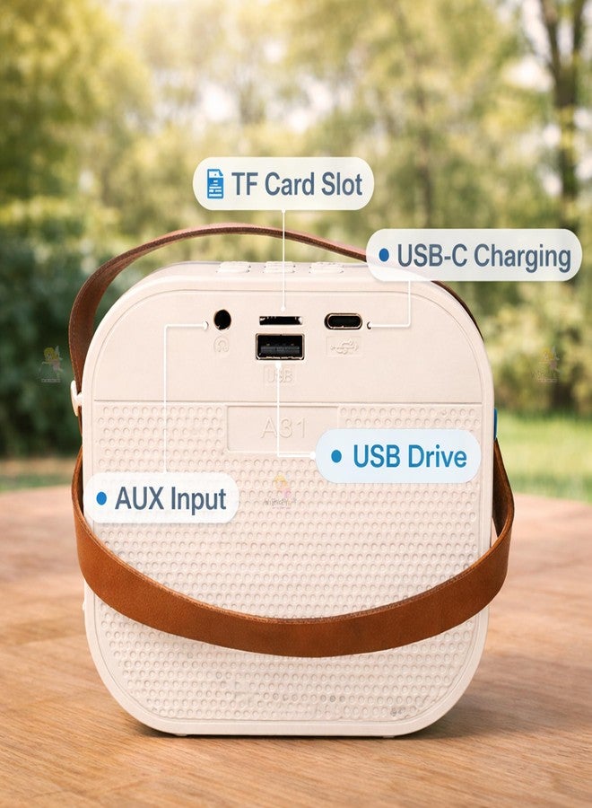 ويش كي ميكروفون كاريوكي قابل لإعادة الشحن من WISHKEY مع مكبر صوت، ميكروفون كاريوكي لاسلكي صغير محمول بتقنية بلوتوث مع مكبر صوت مدمج وأضواء LED، لعبة ممتعة وهدية عيد ميلاد للأطفال والأولاد والبنات والكبار (باللون الأبيض) - Image 3