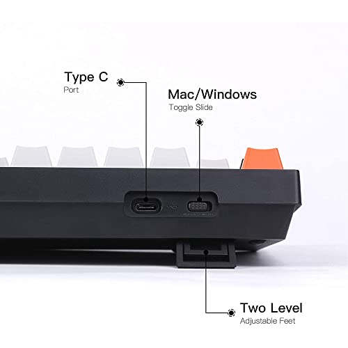 Keychron C1 87 Key TKL Wired Mechanical Keyboard for Mac Windows, 80% Layout Gateron Brown Switch White LED Backlit Double-Shot ABS Keycaps, USB-C Gaming Keyboard for Gamer/Typists/Office - Image 5