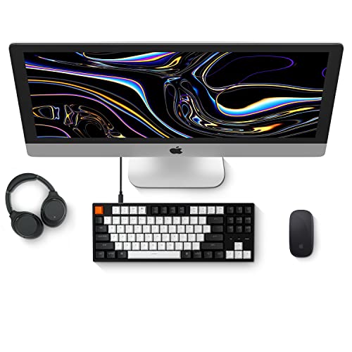 Keychron C1 87 Key TKL Wired Mechanical Keyboard for Mac Windows, 80% Layout Gateron Brown Switch White LED Backlit Double-Shot ABS Keycaps, USB-C Gaming Keyboard for Gamer/Typists/Office - Image 3