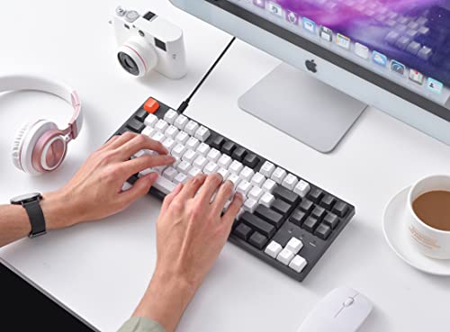 Keychron C1 87 Key TKL Wired Mechanical Keyboard for Mac Windows, 80% Layout Gateron Brown Switch White LED Backlit Double-Shot ABS Keycaps, USB-C Gaming Keyboard for Gamer/Typists/Office - Image 2