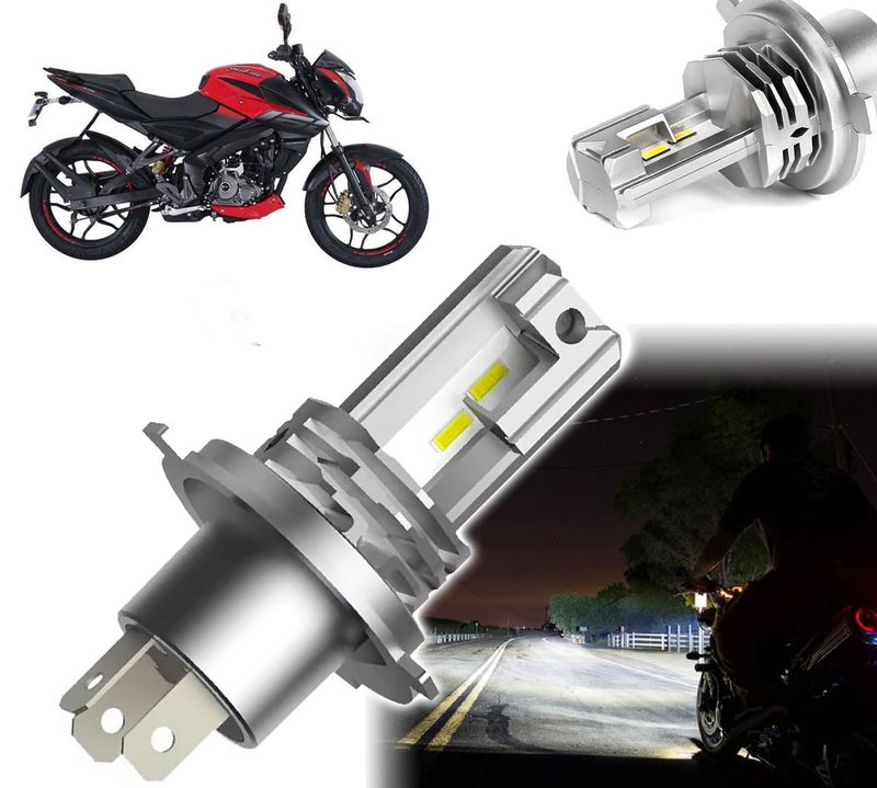Auto Pearl V3 LED Headlight Bulbs Hi/Low Beam Fits for Vehicle H4 Compatible with Pulsar 160 NS DTS-i (Pack of 1) - Image 1