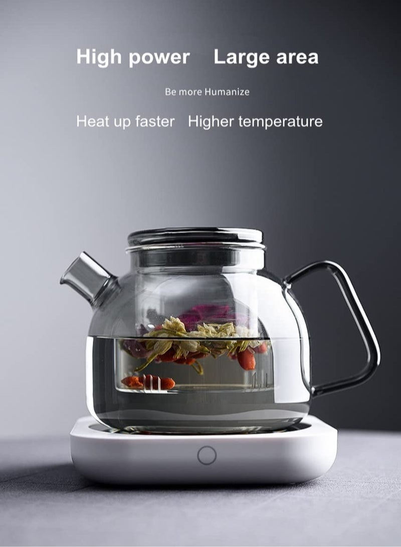 Coffee Cup Heater, Cup Warmers, Thermostatic Mug Warmer for Desk, 3 Heat Settings, Efficient Heats up Quickly, Coffee Cup Warmer for Home and Office, White - Image 5