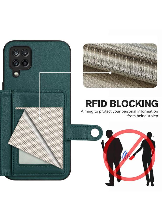 اس-توب جراب لهاتف Samsung Galaxy A12 مزود بحقيبة بطاقات RFID ومضاد للسرقة - Image 3