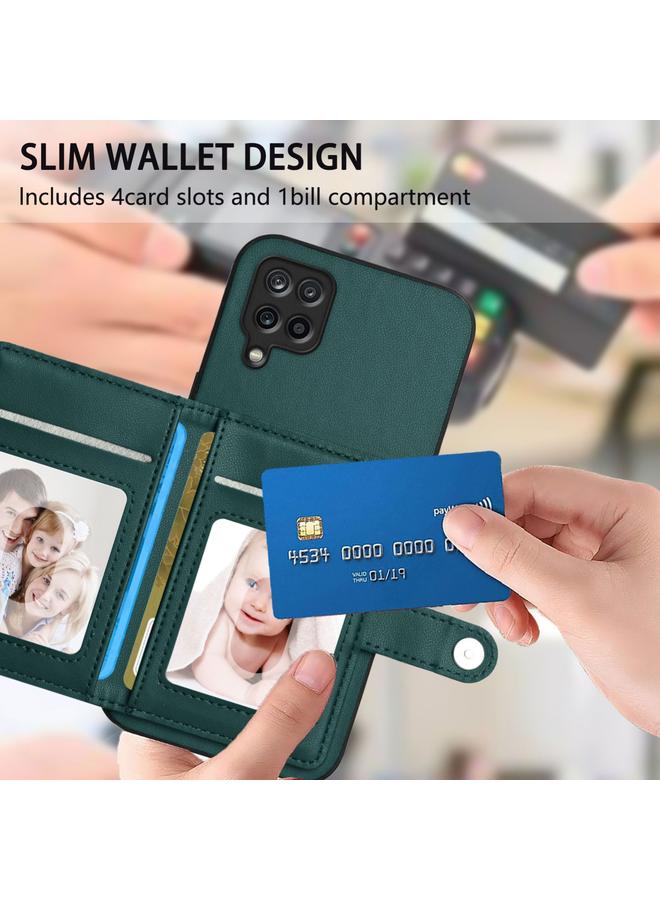 اس-توب جراب لهاتف Samsung Galaxy A12 مزود بحقيبة بطاقات RFID ومضاد للسرقة - Image 5