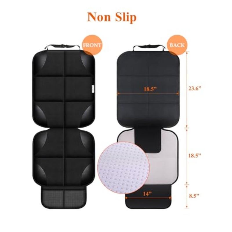 Car Seat Protector for Child Car Seat, Durable 600D Fabric Waterproof Car Seat Cover with Thick Pad Non-Slip Backing No Imprints - Image 4