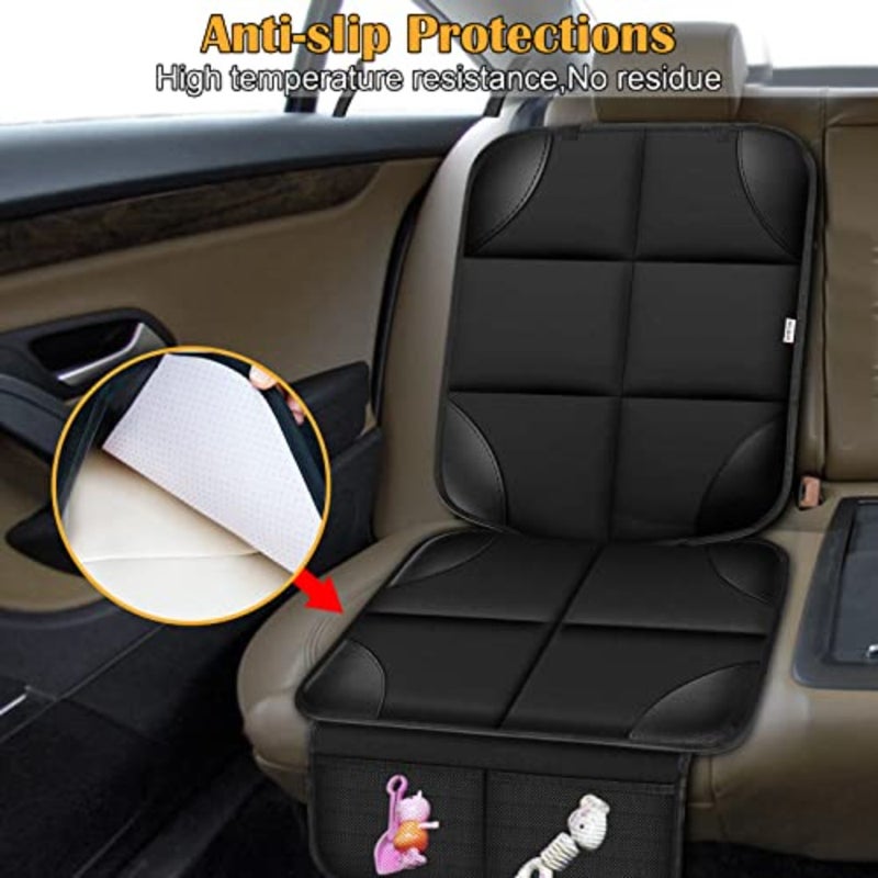 Car Seat Protector for Child Car Seat, Durable 600D Fabric Waterproof Car Seat Cover with Thick Pad Non-Slip Backing No Imprints - Image 2