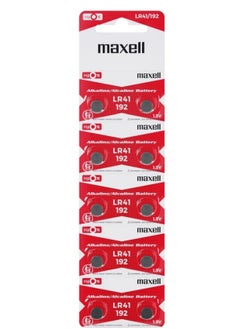 Maxell Maxell 10 pieces Genuine LR41 192 Alkaline 1.5v Battery  - Image 1