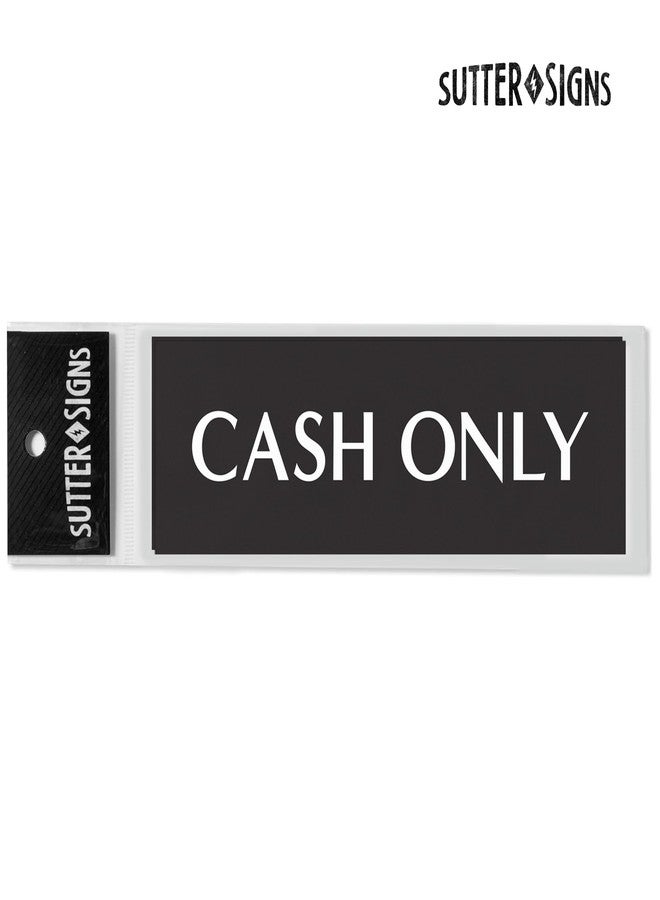 Sutter Signs 3pk Cash Only Stickers | Cash Only Sign for Business | Weatherproof Vinyl Adhesive Decals - Image 3