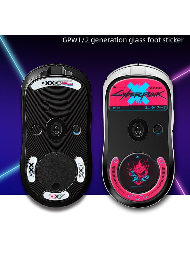 Tempered Glass Mouse Foot Pad Gpw 1st 2nd Gen Prox Gaming Mouse Pad Specialized For Digital Computer Pads Stickers-Color:GPW Three Generations Of Geng Ghost  - Image 2
