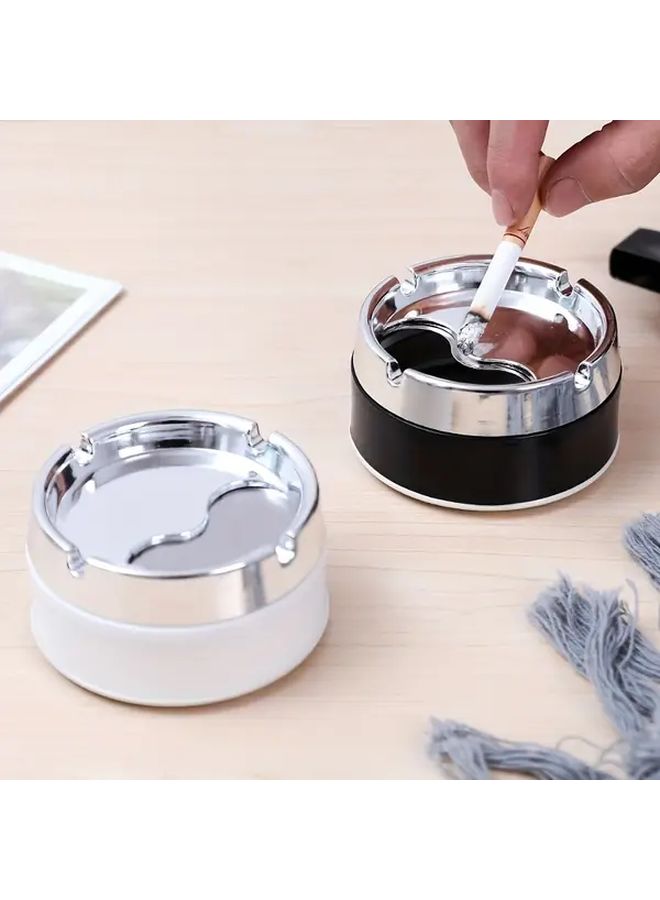Random Color Stainless Steel Sealed Windproof Ashtray With Lid Light Portable For Car Home Outdoor - Image 3