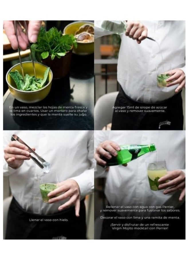 بيرير مياه بيريه المعدنية الفوارة الطبيعية، 1 لتر (عبوة من 6 زجاجات) - Image 3