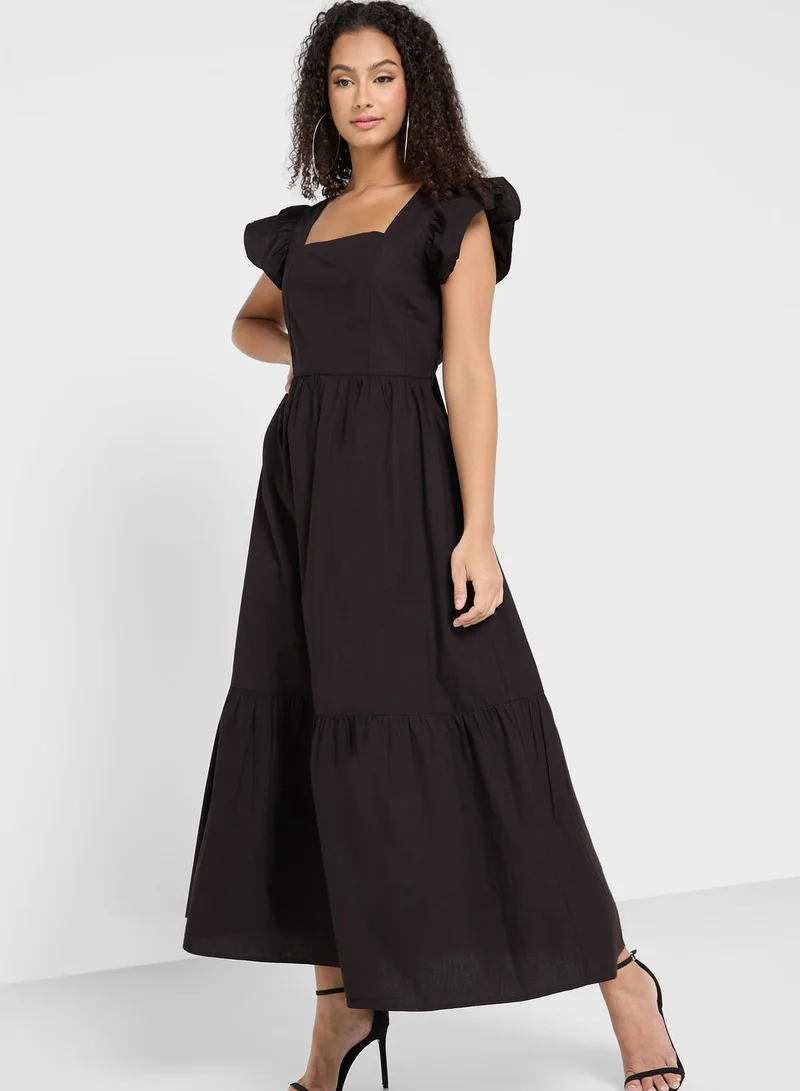 Miss Selfridge Ruffle Sleeve Tiered Dress for Women | Best Price Oman Miss Selfridge Ruffle Sleeve Tiered Dress for Women | Best Price Oman