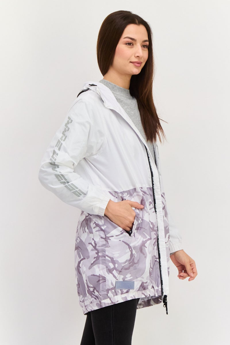 Aape By A Bathing Ape Women Camouflage Windbreaker Jacket, Multicolor  - Image 3