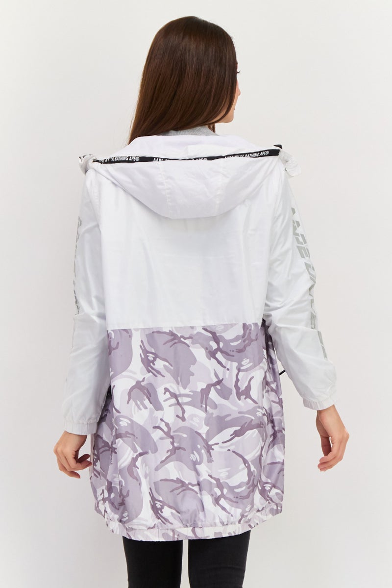 Aape By A Bathing Ape Women Camouflage Windbreaker Jacket, Multicolor  - Image 4
