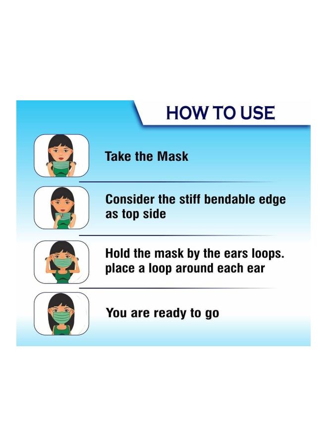 نيبمينينت مجموعة من 50 قناع وجه جراحي مضاد للتلوث 3 طبقات - Image 4