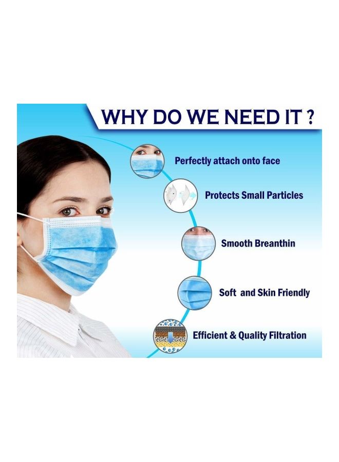 نيبمينينت مجموعة من 50 قناع وجه جراحي مضاد للتلوث 3 طبقات - Image 3