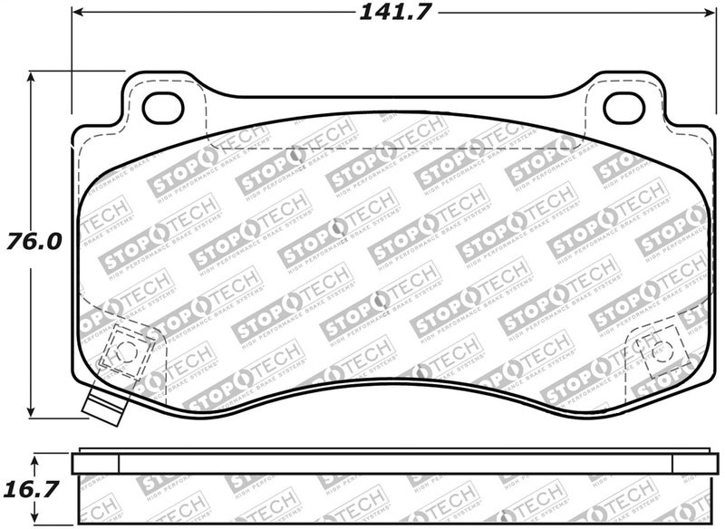 StopTech 309.11490 Sport Brake Pads with Shims and Hardware - Image 4