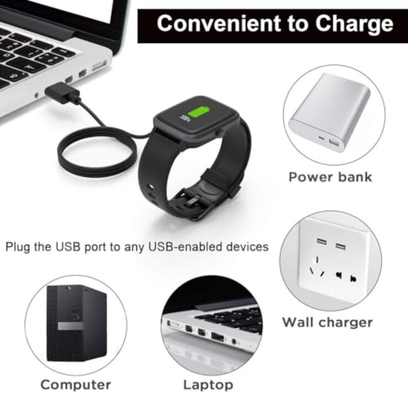 2 Pack Compatible for DIVElink WDL810/ Ganopterygon TK09 Smart Watch Charger Magnetic Charger USB Charging Cable - Image 5
