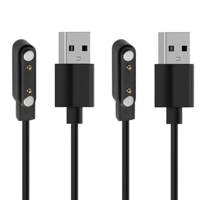 2 Pack Compatible for DIVElink WDL810/ Ganopterygon TK09 Smart Watch Charger Magnetic Charger USB Charging Cable - Image 1