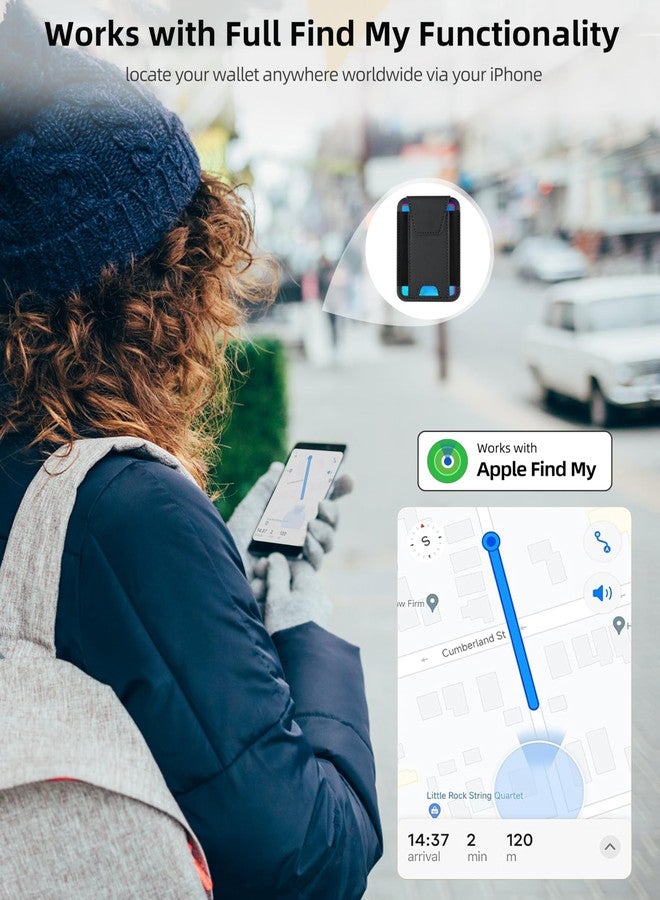 اكسترا لايف محفظة ExtreLife المغناطيسية لأجهزة Magsafe، متوافقة مع ميزة "العثور على جهازي" من Apple، مزودة بغطاء للخصوصية، متوافقة مع سلسلة iPhone 17/16/15/14/13/12، حامل لـ 7 بطاقات، حامل قابل للتعديل، حجب RFID، لون أسود - Image 2