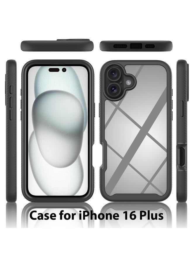 S-TOP Case For iPhone 16 Plus Starry Sky Solid Color Series PC + TPU Phone Case with PET Film - Image 2