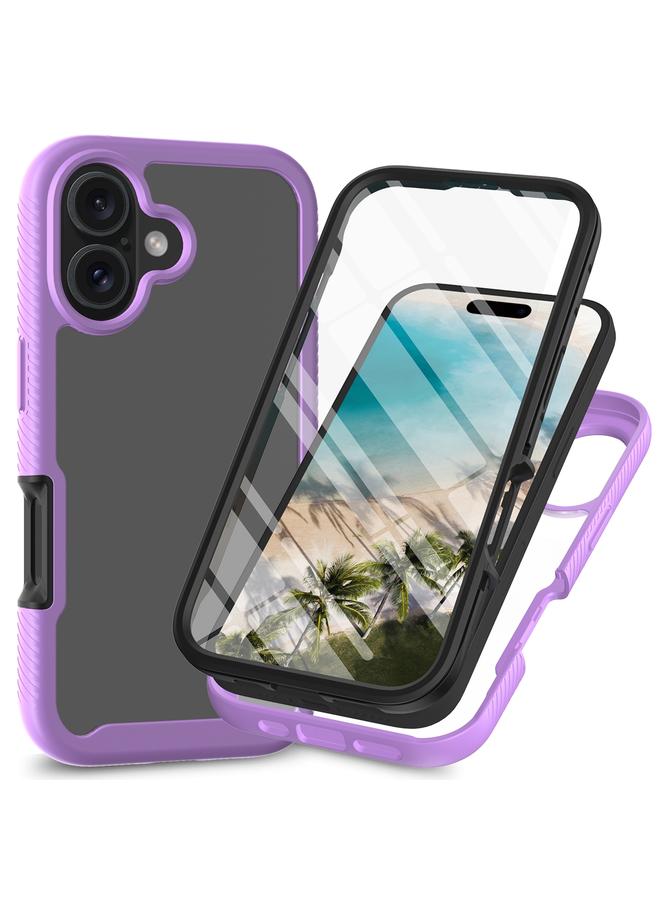 S-TOP Case For iPhone 16 Plus Starry Sky Solid Color Series PC + TPU Phone Case with PET Film - Image 1