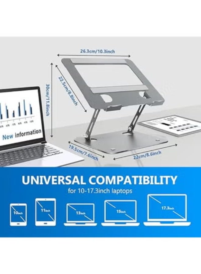 Adjustable Laptop Stand for Desk – Stable & Portable Riser for 10-17.3” Laptops & Tablets – Ideal for Daily Use - Image 3