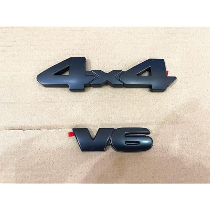 rayihni 2Pcs Fit For 20162020 Tacoma Sr V6 4X4 Blackout Emblem Overlay Kit Black Black 4X4 V6 - Image 1